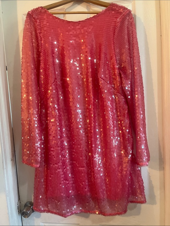Anthropologie Dresses & Skirts - Anthropologie Backless Sequin Pink Party Dress